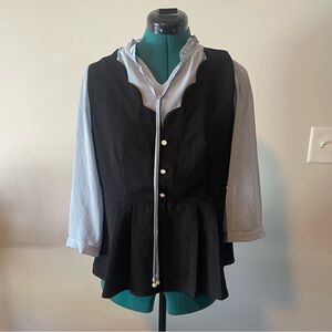 Twofer Vest Blouse M